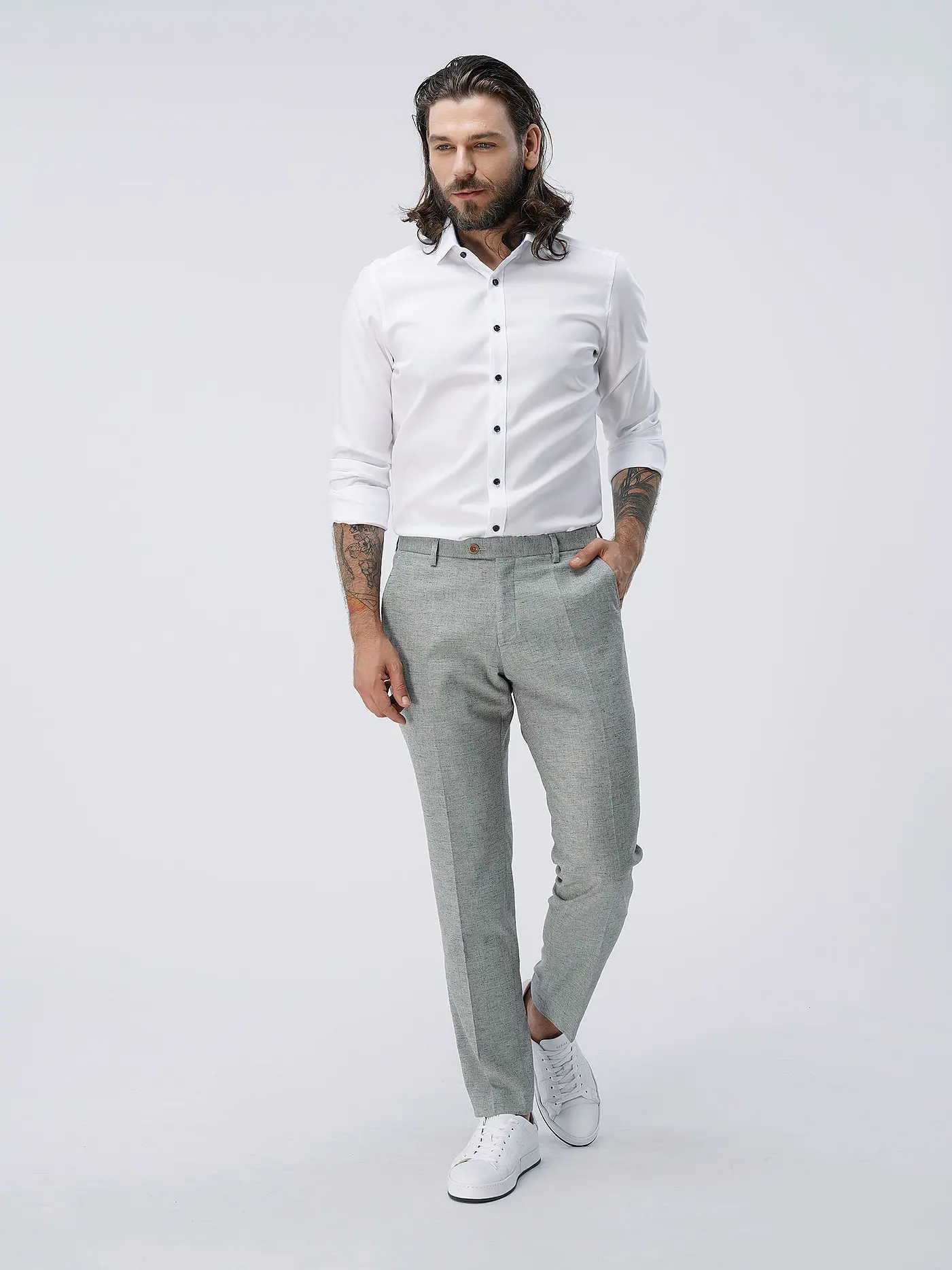 OLYMP LEVEL FIVE | Hemd Body Fit | weiss